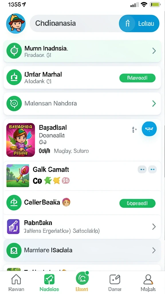 Fitur sosial untuk berinteraksi dengan pemain lain.