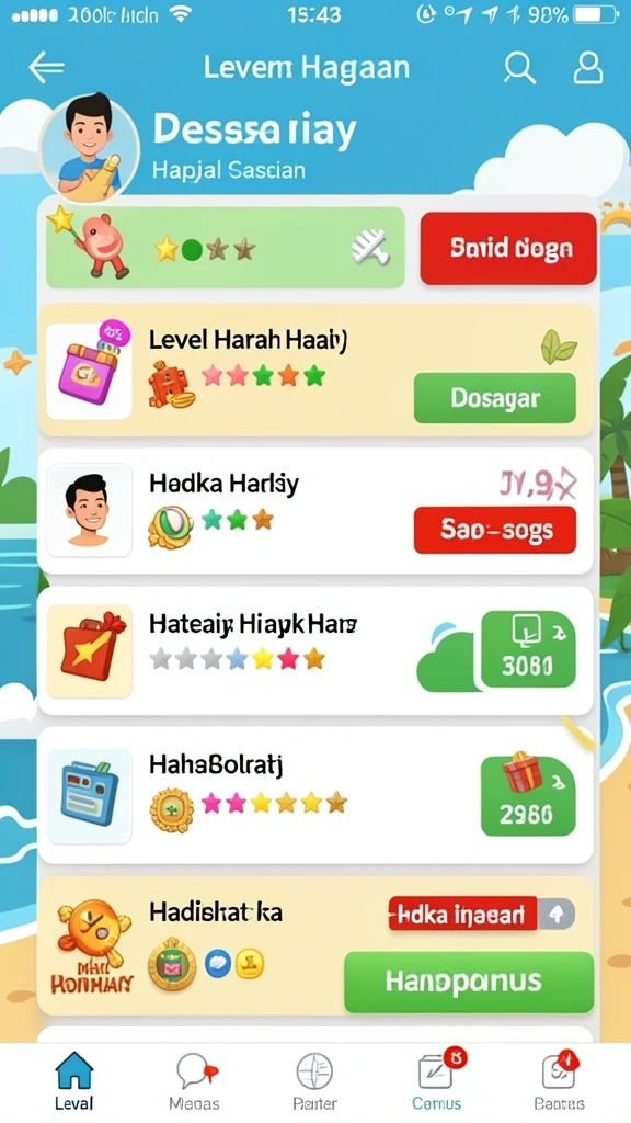 Ilustrasi karakter unik yang dapat dimainkan.