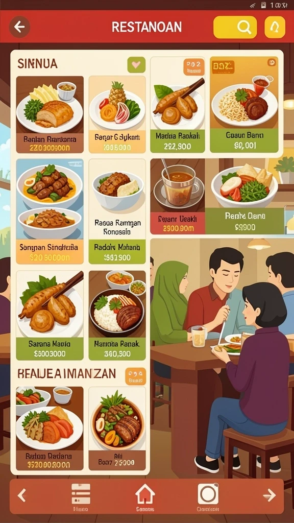 Berbagai pilihan permainan yang tersedia untuk semua pemain.