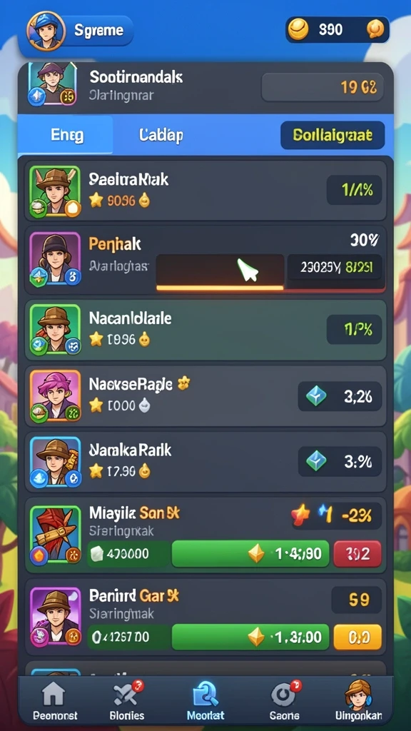 Screenshot menampilkan karakter utama dalam dunia yang penuh warna.