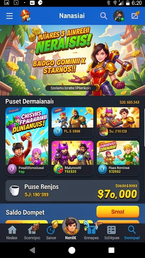 Berbagai permainan slot menarik yang tersedia.