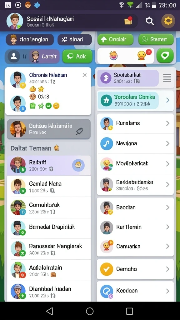 Tampilan menu utama yang menarik dan mudah digunakan.