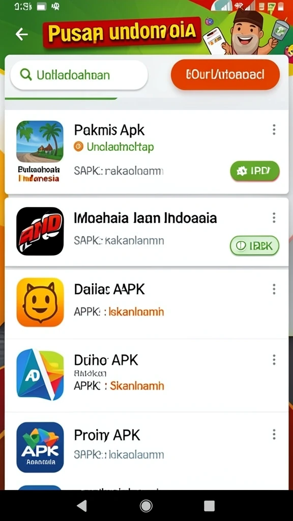 Tampilan utama game yang menarik dengan berbagai pilihan slot.