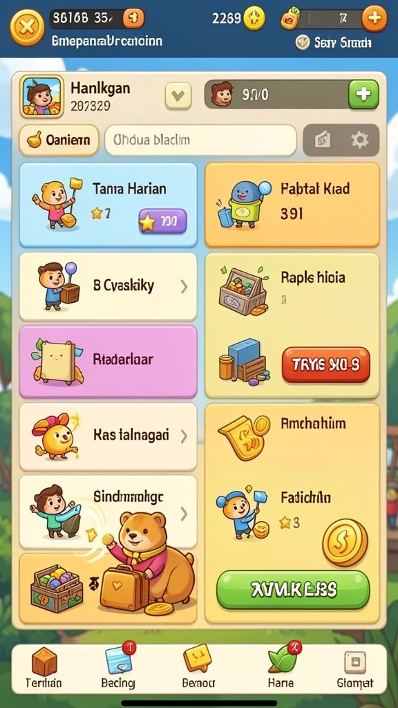 Berbagai permainan menarik untuk semua pemain.
