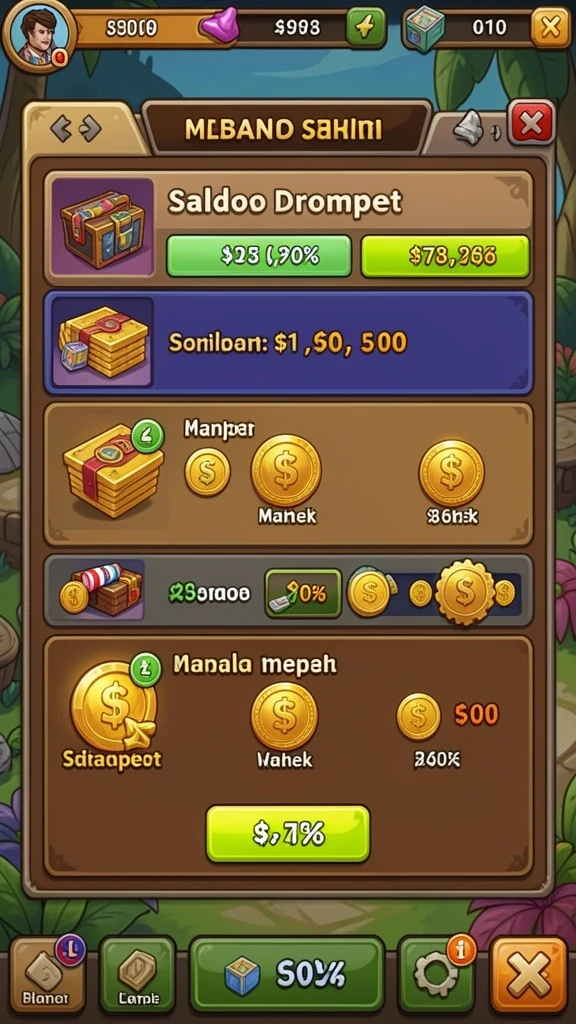 Tampilan utama QT777 dengan desain yang menarik.