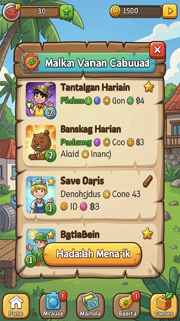 Screenshot menunjukkan karakter utama dalam aksi menaklukkan level.