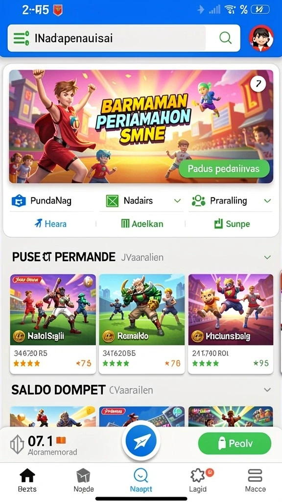 Pemain berkompetisi dalam mode multiplayer yang menggembirakan.
