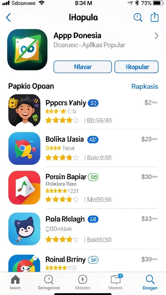 Tampilan utama yang menarik dan mudah dinavigasi.